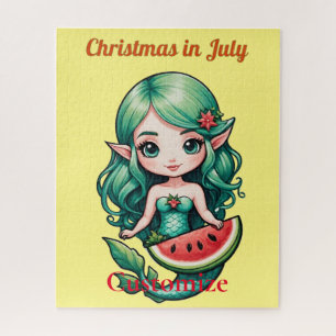Christmas in July Elf Mermaid Thunder_Cove Jigsaw Puzzle