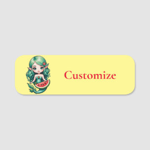 Christmas in July Elf Mermaid Thunder_Cove Name Tag