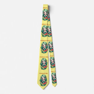 Christmas in July Elf Mermaid Thunder_Cove Neck Tie
