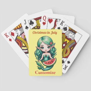 Christmas in July Elf Mermaid Thunder_Cove Poker Cards