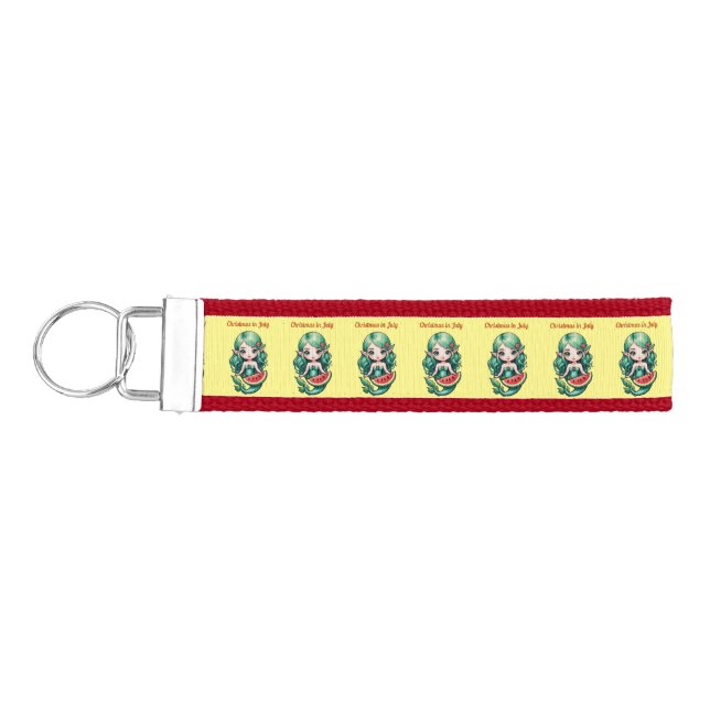 Christmas in July Elf  Mermaid Thunder_Cove  Wrist Keychain (Keys on Left)