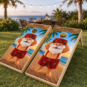 Christmas in July Family BBQ Cornhole Set