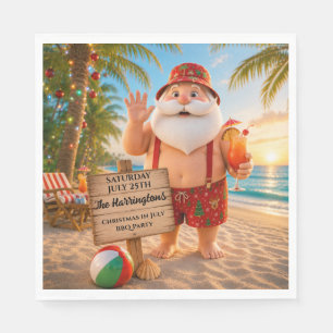 Christmas in July Family BBQ  Napkins