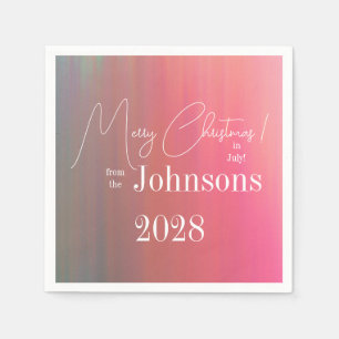 Christmas in July Family Party Napkins