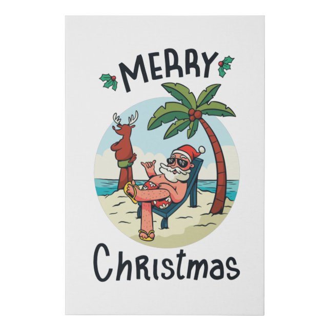 Christmas in July Faux Canvas Print (Front)