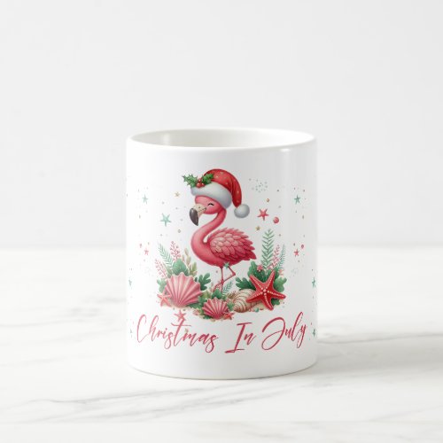 Christmas in July Flamingo Coffee Mug