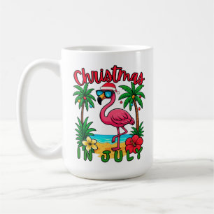 Christmas in July Flamingo Coffee Mug