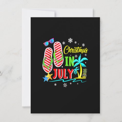 Christmas In July Flip Flops Funny Beach Summer Va Invitation