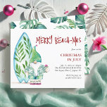 Christmas in July Flyers Templates Surfboard Theme<br><div class="desc">Make a splash with your Christmas in July events using this festive and tropical Christmas in July flyer! Featuring a watercolor Santa in a Bahama shirt beside a surfboard, this design brings a fun twist to traditional holiday themes. The playful hand-lettered phrase “Merry Beach-mas” adds just the right touch of...</div>