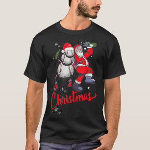 Christmas in july For Baseball Fan Snowman,Santa S T-Shirt