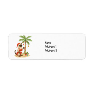 Christmas in July for Siamese Cat Lovers Label