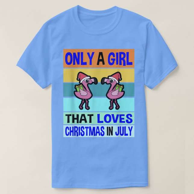 Christmas In July For Womens Christmas Kids Girls  T-Shirt (Design Front)