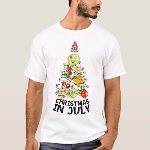 Christmas In July fruit Xmas Tree Summer Men Women T_Shirt