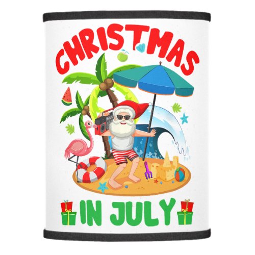 Christmas in July Funny Santa Hat Sunglasses Summe Lamp Shade