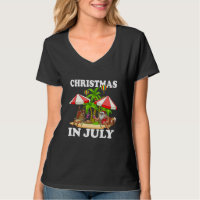 Christmas In July Funny Santa Reindeer Summer Beac