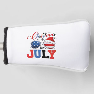 Christmas in July Funny Santa Xmas 4h of July Golf Head Cover