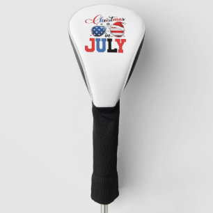 Christmas in July Funny Santa Xmas 4h of July Golf Head Cover