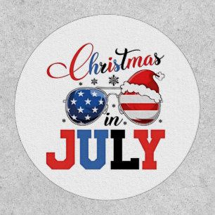 Christmas in July Funny Santa Xmas 4h of July Patch