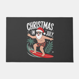 Christmas in July Funny xmas Christmas Santa Beach Doormat