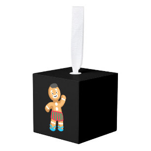 Christmas In July Gingerbread Man Bathsuit Cube Ornament