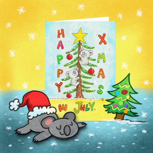 Christmas in July Greeting Card