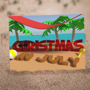Christmas In July Holiday Postcard by mothersdaisy at Zazzle