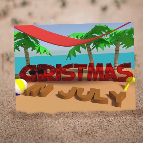 Christmas in July Holiday Postcard
