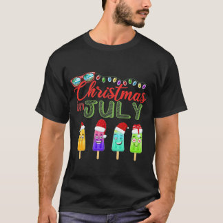 christmas in july ice pops in santa hat T-Shirt