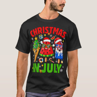 Christmas In July Ice Pops Watermelon Xmas Santa T-Shirt