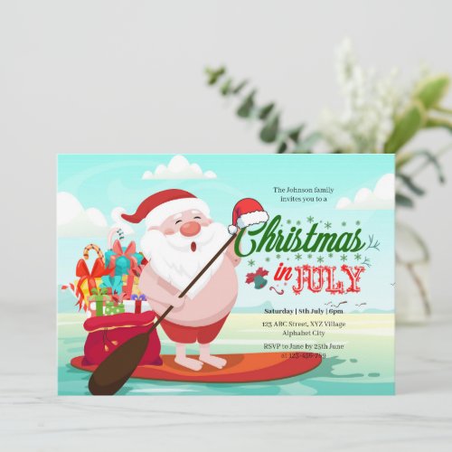 Christmas in July Invitation