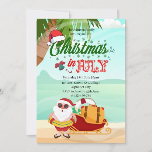 Christmas in July Invitation