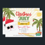 Christmas in July invitation, fun summer party Invitation<br><div class="desc">Make your Christmas in July party go off with a Jolly good blast of fun! Whether this is for a birthday or just an excuse to hold a summer party with all the tacky Christmas glitz and glam this invite is sure to impress your guests with our high-quality elements leaving...</div>