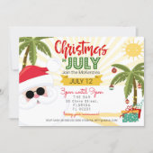 Christmas in July invitation, fun summer party Invitation (Front)