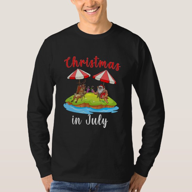 Christmas In July Mid Year Report T-Shirt (Front)