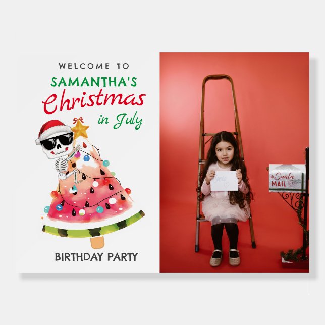 Christmas in July Naughty or Nice Toddler Welcome Foam Board (Front)