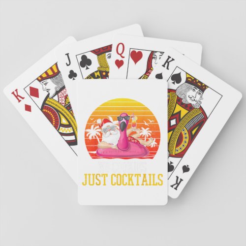 Christmas In July No Cookies Just Cocktails Summer Playing Cards