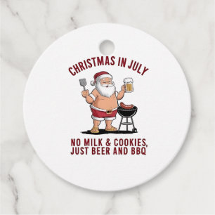 Christmas in July: No Milk, No Cookies, Just Beer Favor Tags
