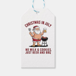 Christmas in July: No Milk, No Cookies, Just Beer  Gift Tags