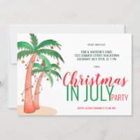 Christmas in July Party Invitation