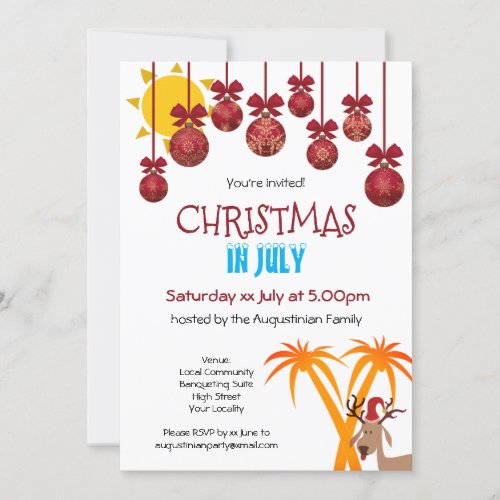 Christmas in July Party Invitation