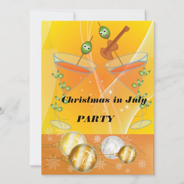 Christmas in July party Invitation (Front)