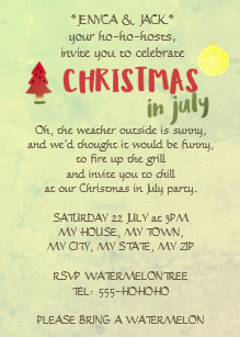 in july christmas invitations zazzle