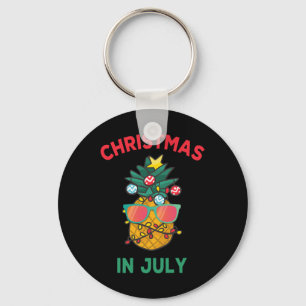 Christmas In July Pineapple Sungles Light Summer V Keychain