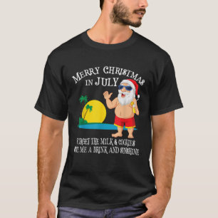 Christmas In July Pool Party Santa Men Women Vacat T-Shirt