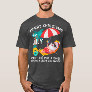 Christmas In July Pool Party Santa Men Women Vacat T-Shirt
