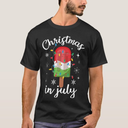 Christmas in July Popsicle Watermelon T_Shirt