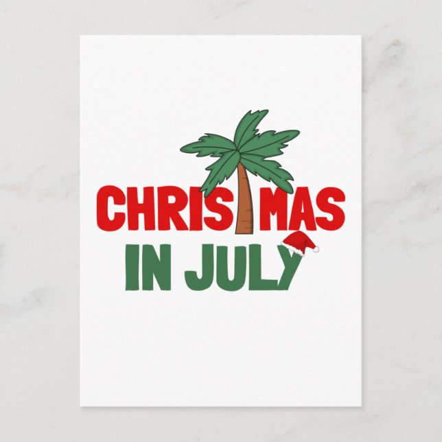 CHRISTMAS IN JULY POSTCARD (Front)