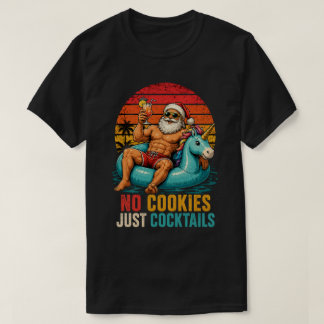 Christmas In July | Retro Summer Santa Cocktail T-Shirt
