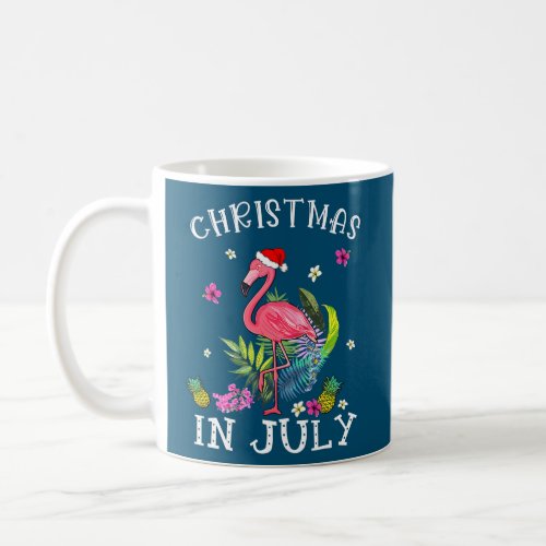 Christmas In July s for Women Pink Flamingo  Coffee Mug