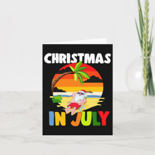 Christmas In July Santa Claus Sungles Summer Celeb Card